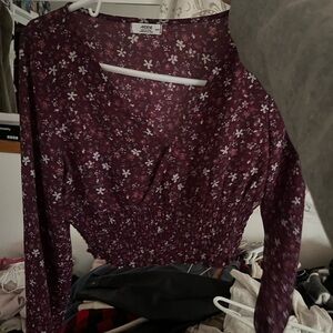 Ardene long sleeve mid crop top